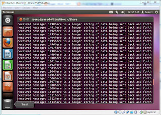 Python terminal displaying UDP messages received from Arduino